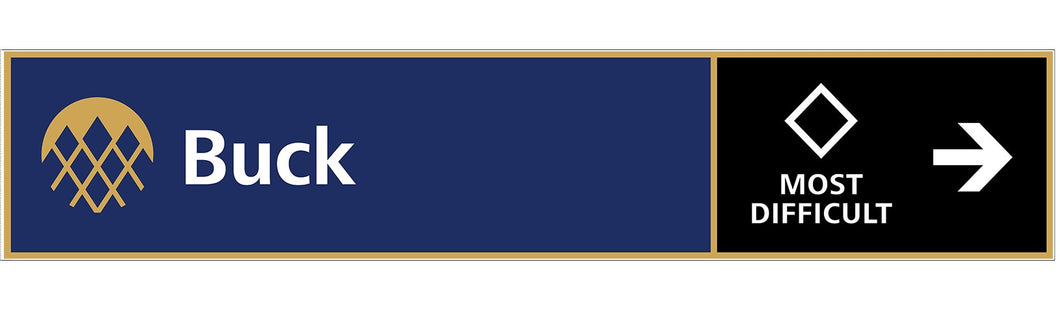 Small Ski Slope Sign Buck