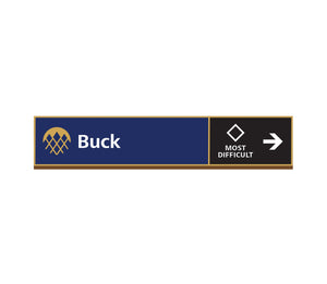 Small Ski Slope Sign Buck