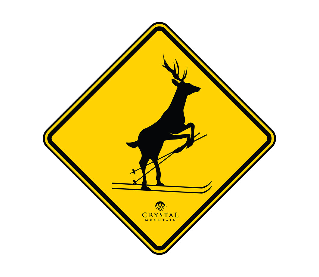 Deer Skiing Sign