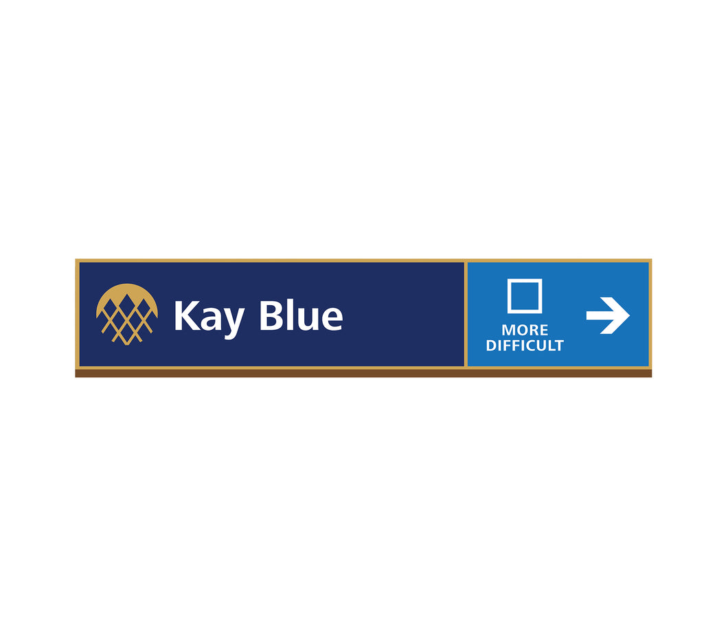 Ski Slope Sign Kay Blue