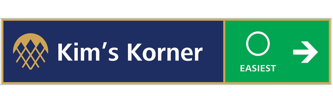Small Ski Slope Sign Kim's Korner