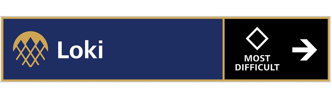 Small Ski Slope Sign Loki