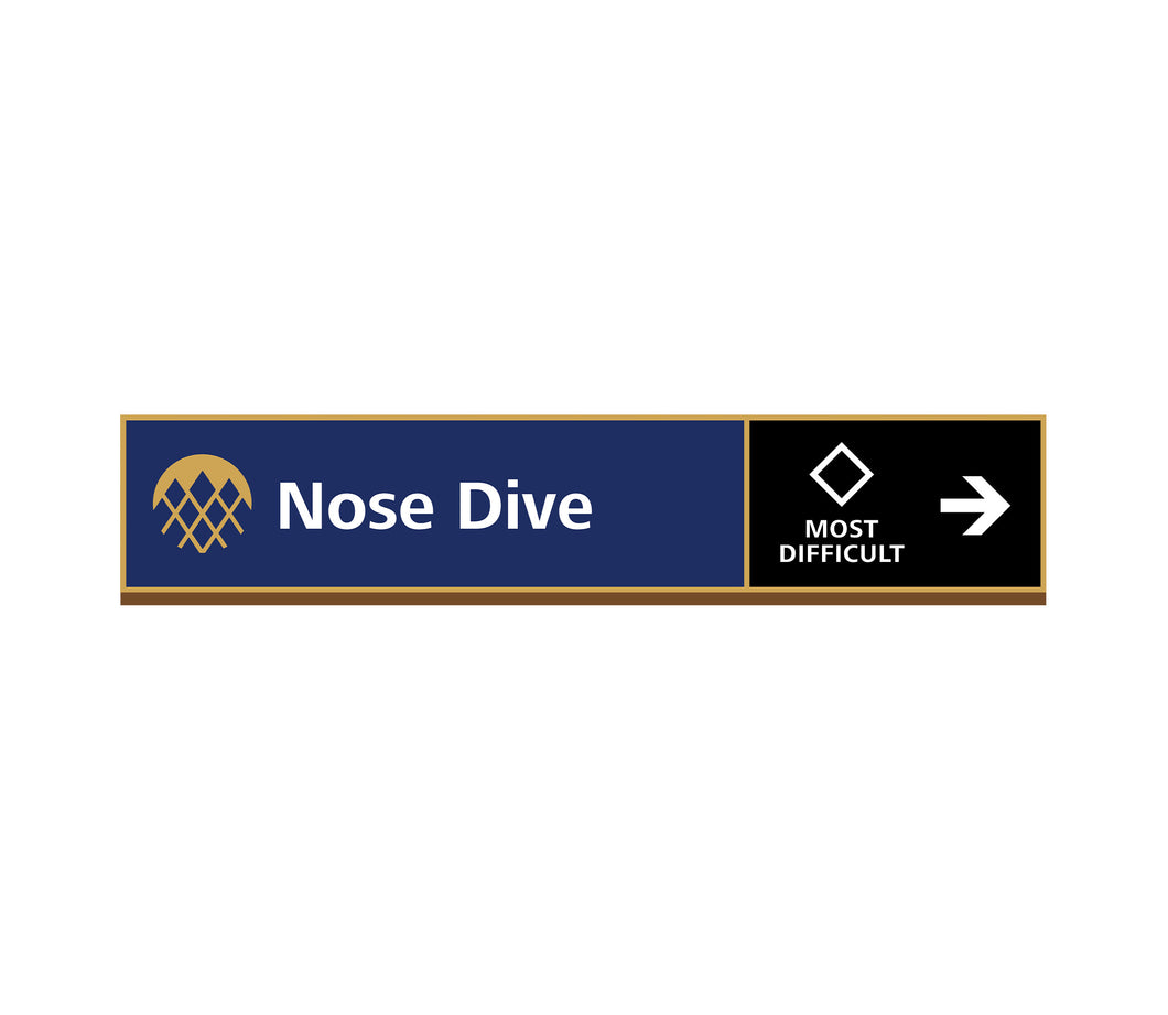 Ski Slope Sign Nose Dive