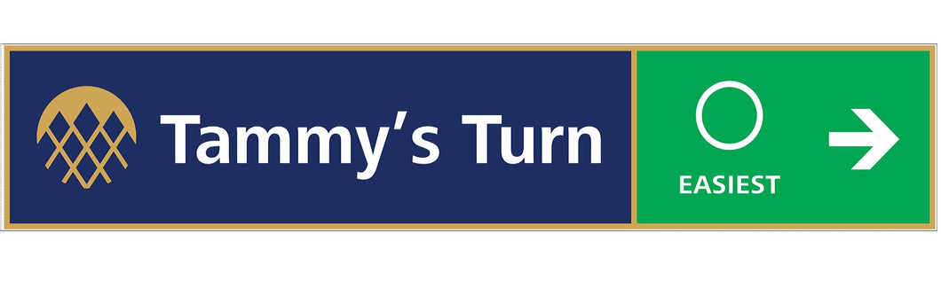 Small Ski Slope Sign Tammy's Turn