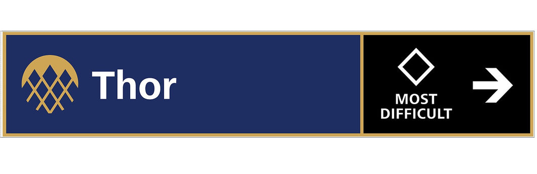 Small Ski Slope Sign Thorr