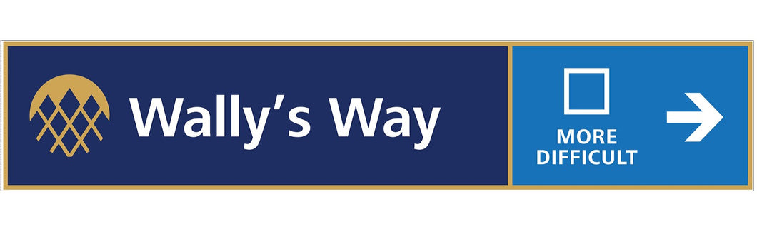 Small Ski Slope Sign Wally's Way
