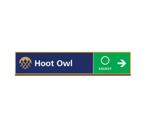 Ski Slope Sign Hoot Owl