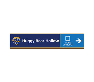Ski Slope Sign Huggy Bear Hollow